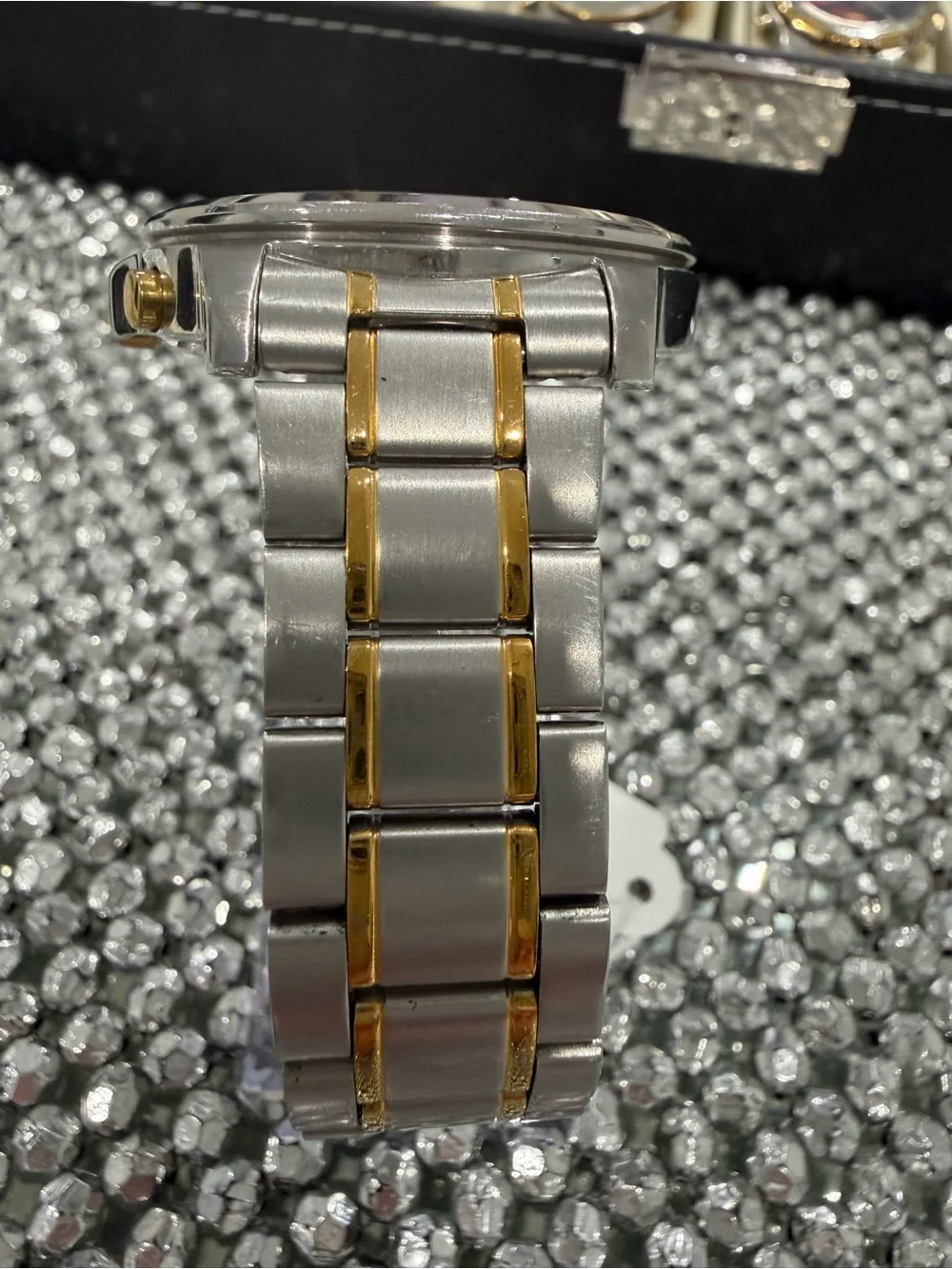 Seiko Two-Tone Black and Gold Chronograph Men's Watch